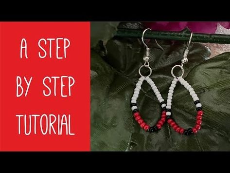 (2) How to Make Seed Bead Teardrop Earrings - Easy - YouTube Earrings Tutorial, Tear Drop Earrings, Earring Tutorial, Teardrop Beads, Bead Earrings, Tear Drop, Teardrop Earrings, Seed Bead, Beaded Earrings