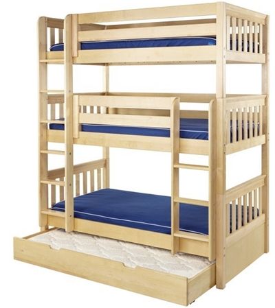 triple wood bunk beds Kids Triple Bunk Beds, Bunk Bed Designs For Teens, Woods House, Triple Bed, Trundle Bed Frame, Barbie Things, Triple Bunk Beds, Triple Bunk Bed, Triple Bunk