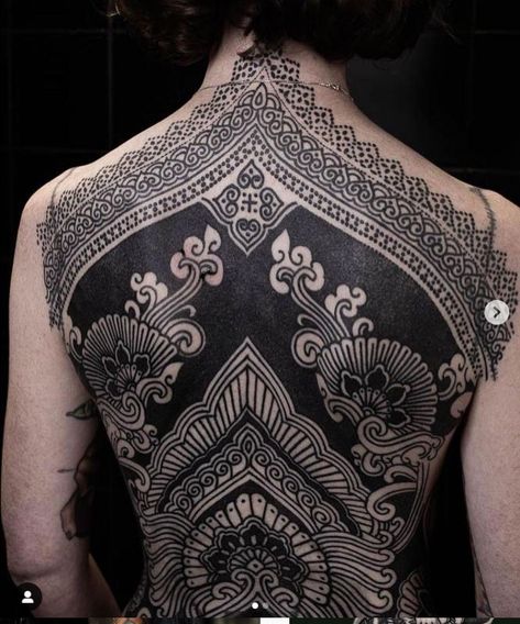 Ornamental Torso Tattoo, Black Back Tattoo, Ornamental Back Piece, 2023 Tattoo, Torso Tattoos, Blackwork Tattoos, Blackout Tattoo, Ornamental Tattoo, Back Piece