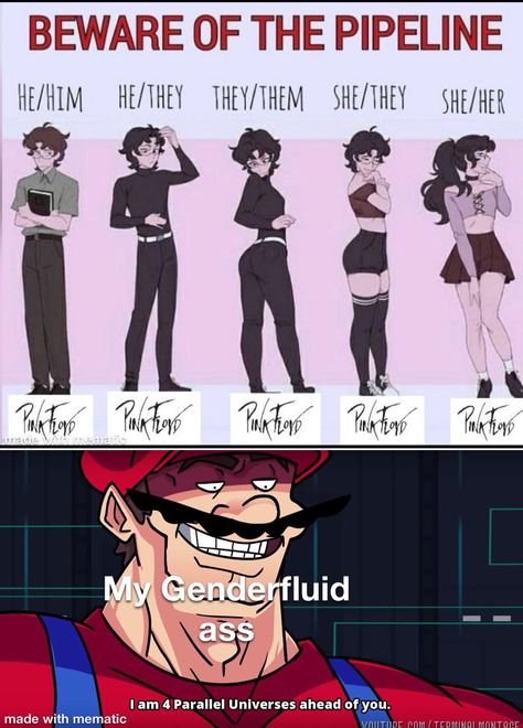 Gender Fluid Character Design, Pride Jokes, Genderfluid Character, Genderfluid Aesthetic, Genderfluid Pride, Lgbt Humor, Lgbt Memes, Lgbtq Funny, Gay Humor