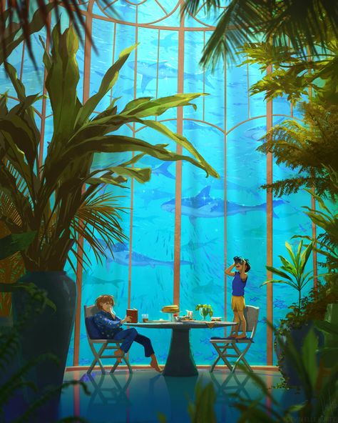 (6) Media Tweets by Devin Elle Kurtz (@DevinElleKurtz) / Twitter Greenhouse Concept Art, Devin Elle Kurtz, Cassandra Calin, Bg Design, 판타지 아트, Environment Concept Art, Ocean Art, Ocean Life, Fantasy Landscape