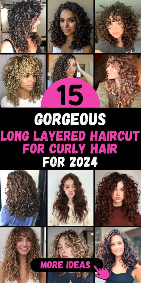 Explore the world of long layered haircut ideas for curly hair in 2024 with our handpicked selection. We understand that every curl is unique, and our collection reflects that diversity. From face-framing layers that accentuate your curls' natural beauty to curly bangs that add a touch of playfulness, our selection is designed to cater to your individual style. Layered Haircuts For Curly Hair, Haircut Ideas For Curly Hair, Long Layered Curly Haircuts, Long Layered Curly Hair, Layered Haircut Ideas, Layered Curly Haircuts, Long Layered Haircut, Ideas For Curly Hair, Long Curly Haircuts