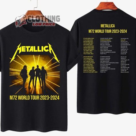 Metallica Announces New "All Within My Hands" Concert for 2024: Everything You Need to Know Metallica Merch, Event Merch, Pitbull Rapper, Metallica Live, Metallica Band, Metallica Shirt, Classic Rock Bands, Step Dad Gifts, Band Metal