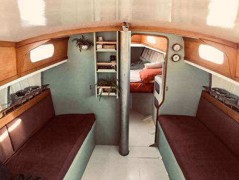 Wood Boat Interior, Yacht Decor Boat Interior, Sailing Yacht Interior, Cabin Cruiser Boat, Wally Yachts, Sailboat Restoration, Liveaboard Sailboat, Boat Interior Design, Sailboat Interior