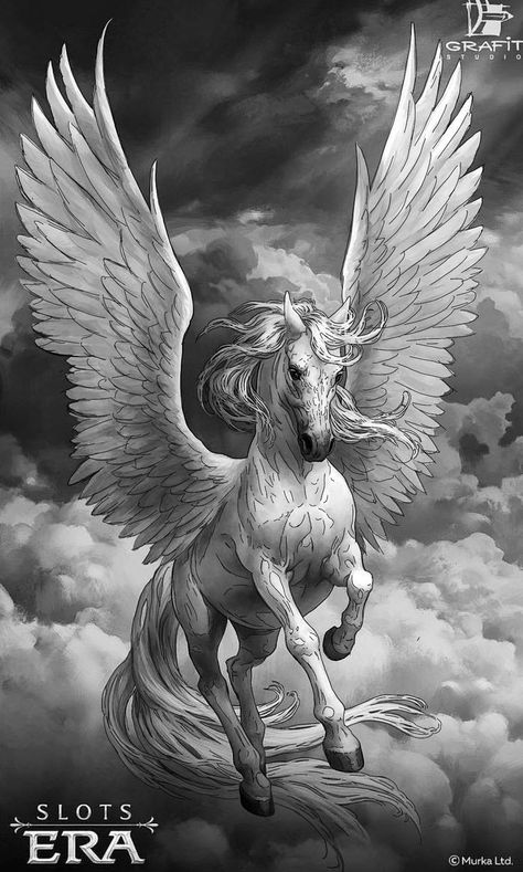 Greek Mythology Horse Tattoo, Pegasus Tattoo Design Greek Mythology, Flying Animal Tattoo, Pegasus Tattoo Mythology, Mythological Creatures Tattoo, Pegasus Tattoo Design, Exodus Tattoo, Flying Phoenix Tattoo, Pegasus Drawing