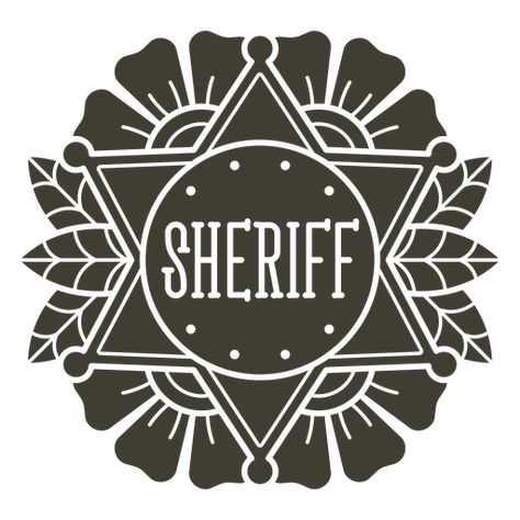 Sheriff badge tattoo style PNG Design Sheriff Badge Tattoo, Badge Tattoo, T Shirt Design Software, Sheriff Badge, Design Tattoo, Create T Shirt, Design Ad, Design Software, Png Design