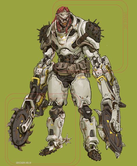 ArtStation - ~hongmaoyunan~, W. Z Machine Character Design, Robot Fantasy Art, Biopunk Art, Robot Sci Fi, Fantasy Robot, Robot Design Sketch, Robot Monster, Futuristic Armor, Cyborgs Art