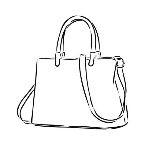 Sketches of bags vector fashion illustra... | Premium Vector #Freepik #vector #sketch #hand-drawing #hand-line #doodle Hand Bags For Women Illustration, Designer Bag Drawing, Hand Bags Drawing, Purse Drawing Easy, Hand Bag Sketch, Hand Bag Drawing Sketch, Hand Bag Drawing, Bag Drawing Sketch, Hand Bag Illustration