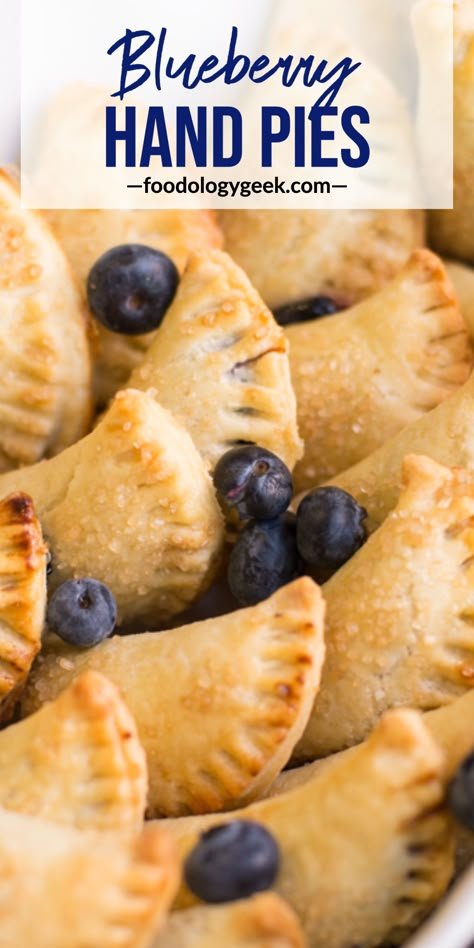 Mini Baked Pies, Recipe With Blueberry Pie Filling, Fried Blueberry Pies, Blueberry Turnovers With Pie Crust, Baked Hand Pies Recipes Fruit, Blueberry Hand Pies Recipes, Fried Blueberry Hand Pies, Mini Hand Pies Easy, Blueberry Hand Pie