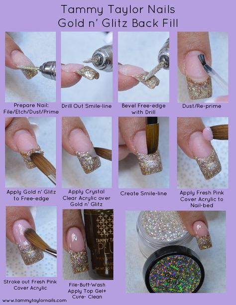 Tammy Taylor Nails Tutorial Taylor Nails, U Of A, Tammy Taylor Nails, Nail Design Glitter, Acrylic Nails At Home, Tammy Taylor, Nail Courses, Nails Tutorial, Nail Techniques