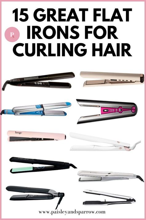 The best hair straighteners to create flat iron waves and flat iron curls! Get the hairstyle you want with a hair straightener. Best Flat Iron For Curling, Straight Hairstyles Ideas, Best Flat Iron, Bandana Hairstyles Short, Flat Iron Tips, Iron Curls, Flat Iron Waves, Flat Irons Best, Hair Irons