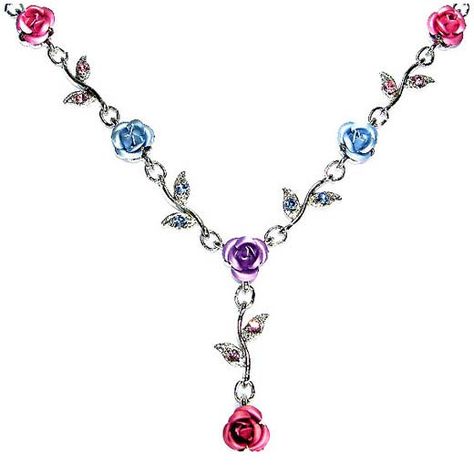 Swarovski Crystal Pink Purple Blue Multi Colored Rose Flower Floral Chain Necklace Christmas Best Friend Bridal Bridesmaid Jewelry Gift Christmas Best Friend, Bridesmaid Jewelry Gift, Friends Bridal, Edgy Jewelry, Rose Violette, Dragon Earrings, Wedding Pendant, Bridesmaid Gifts Jewelry, Jewelry Lockets