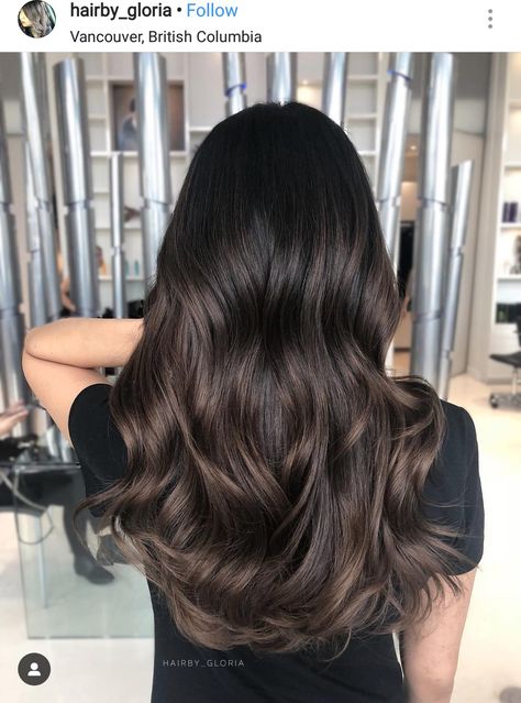 Subtle Balayage Brunette, Balayage Dark Hair, Hair Color Names, Balayage Dark, Wedding Hair Colors, Black Hair Balayage, Black Hair Dye, Brown Hair Inspo, Brown Hair Dye