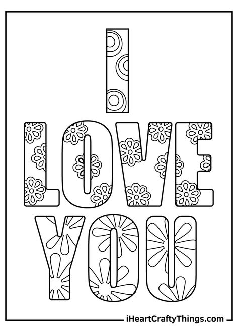 Fall Coloring Sheets, I Love You Words, Baby Coloring Pages, Love Articles, Words Coloring Book, Quote Coloring Pages, Coloring Calendar, Mindfulness For Kids, I Love You Baby