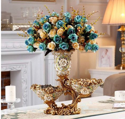 European Vibe Vase Creative Ornaments, Large Flower Vases, Tiered Fruit Basket, Luxury Vase, Large Serving Trays, White Fruit, Luxury Storage, Fruit Dishes, Table Vase