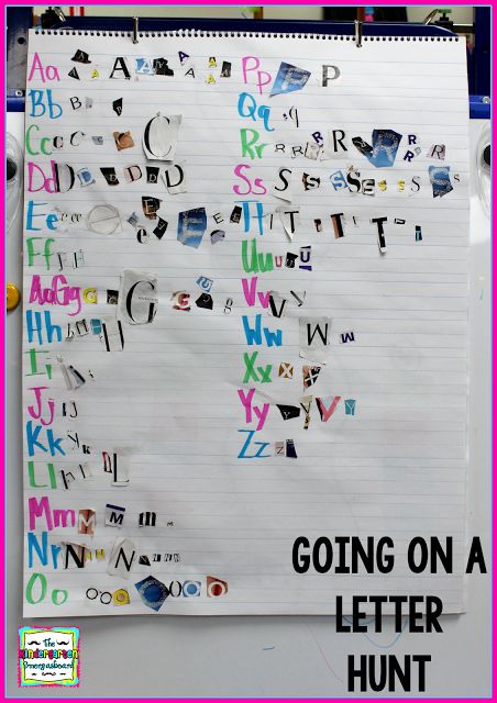 Use magazines to practice letter recognition!  Click here to see how to have… Letter Bootcamp Kindergarten, Letter U Activities For Kindergarten, A Letter From Your Teacher Activities, Letter Hunt, Kindergarten Activity, Kindergarten Smorgasboard, Kindergarten Letters, Alphabet Kindergarten, Phonics Practice