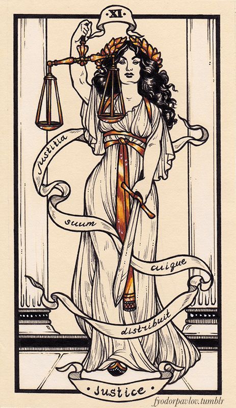 Justice Tarot card, Fyodor Pavlov Fyodor Pavlov, Justice Tarot Card, Justice Tarot, Tarot Tattoo, Lady Justice, Tarot Meanings, Tarot Cards Art, 카드 디자인, Tarot Art