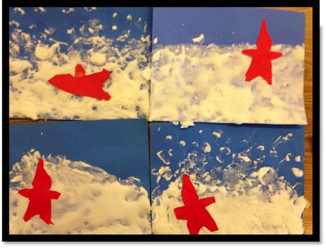 The snowy Day, Winter, Ezra Jack Keats, snow paint The Snowy Day, Winter Theme Preschool, Snow Theme, Winter Art Projects, Winter Classroom, Winter Kindergarten, Winter Preschool, Winter Project, Kindergarten Crafts