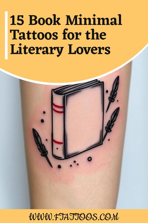 Book Tattoo Small Simple, Book And Mushroom Tattoo, Book Tattoo Ideas Simple, Minimal Book Tattoo, Fine Line Tattoo Book, Watercolor Book Tattoo, Tattoo Ideas Book Lovers, Fine Line Book Tattoo, Tattoos For Book Lovers