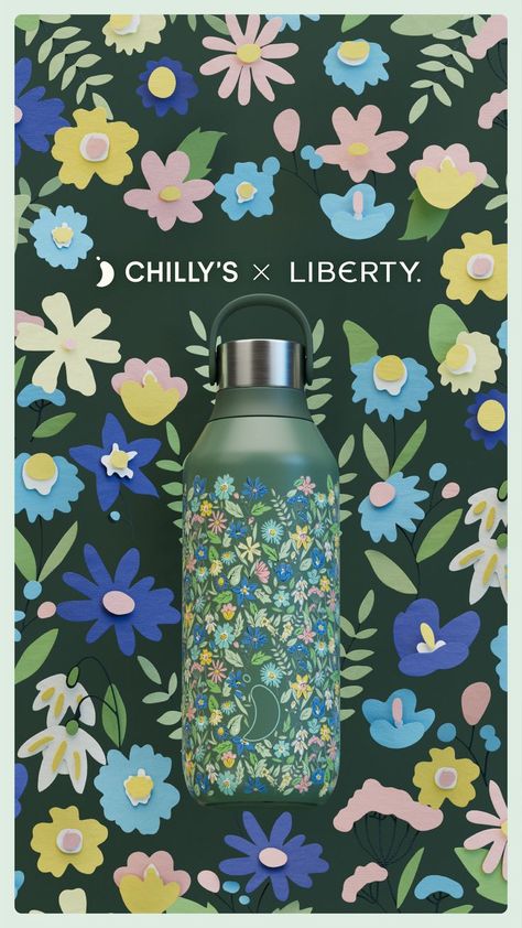 Exclusive: Series 2 patterns have landed! Five botanical designs brought to you by our Chilly's X Liberty collab. 🌸 Juice Packaging, Eco Jewelry, Eco Packaging, Gift Inspo, Coffee Sleeve, Reusable Water Bottles, Baby Blanket Knitting Pattern, Reusable Bottle, Water Bottle Design