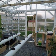 Garden Lighting Design, Greenhouse Farming, Aquaponics Plants, Aquaponics Diy, Concrete Footings, Garden Growing, Home Greenhouse, Vertical Farming, Hot House