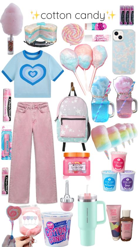 cOttOn cAnDy!! #vibes #preppy #outfitinspo #cottoncandy #pink #blue #white #collageart #slay #aesthetic Cotton Candy Outfit, Cotton Candy Aesthetic, Candy Outfit, Slay Aesthetic, Cotton Candy Tree, Cotton Candy Grapes, Cotton Candy Clouds, Lip Smackers, Blue Outfit