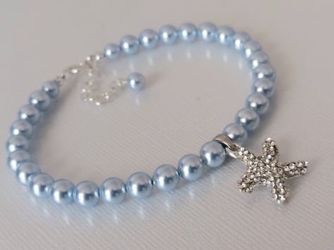 Beach Jwellery, Wedding Light Blue, Blue Pearl Bracelet, Beach Charm Bracelet, Bridal Bracelets, Silver Earrings Wedding, Blue Wedding Jewelry, Pearl Bracelet Wedding, Royalty Fashion