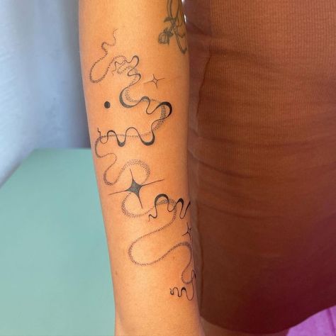 Cleavage Tattoos, Cloud Tattoo Design, Cosmos Tattoo, Simple Arm Tattoos, Funky Tattoos, Minimal Tattoo Design, Cloud Tattoo, Tattoos For Black Skin, Cute Little Tattoos