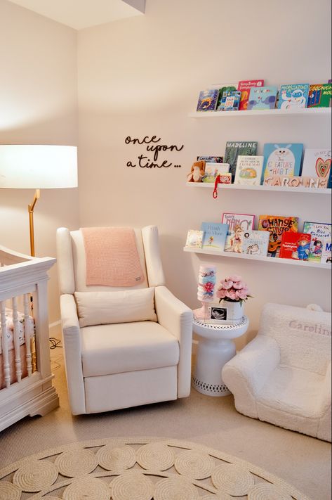 Book Cart, Baby Nursery Inspiration, Ikea Shelves, Fancy Nancy, Nursery Inspiration, Baby Girl Nursery, M J, Sugar And Spice