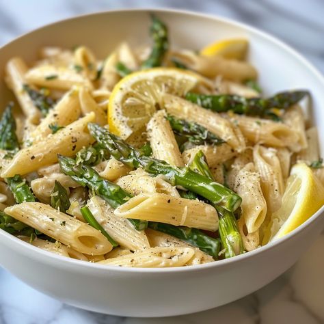 best Asparagus Lemon Pasta - Good For Recipes Healthy Meals With Asparagus, Asparagus And Noodles Recipes, Mediterranean Diet Recipes Asparagus, Dinner With Asparagus Side, Creamy Asparagus Pasta, Pasta And Asparagus Recipes, Pasta Asparagus Recipes, Meals With Asparagus, Pasta And Peas Recipe