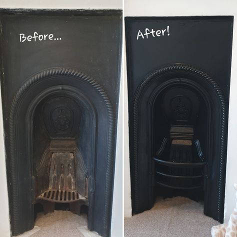 How to bring a neglected Victorian fireplace back to life - Do It With Cans Victorian Fireplace Living Room, Victorian Fireplace Ideas, Victorian Bedroom Fireplace, Slate Hearth, Bedroom Victorian, Masonry Fireplace, Victorian Bedroom, Victorian Fireplace, Small Fireplace