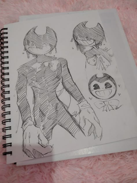 Batdr Bendy Fanart, Bendy And The Ink Demon, Bendy And The Ink Machine Ink Demon, Cute Bendy Art, Batim Bendy Fanart, Bendy And The Ink Machine Sketch, Bendy And The Ink Machine Bendy, Bendy And Ink Demon, How To Draw Bendy