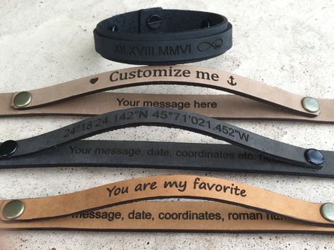 Personalized Leather Bracelets, Engraved Leather Bracelets, Leather Bracelet Men, Leather Engraving, Stamped Leather, Personalized Leather Bracelet, Custom Bracelet, Personalized Bracelet, Engraved Bracelet