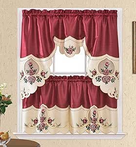 Embroidery Kitchen, Ocean Home Decor, Kitchen Curtain Sets, Cafe Curtain, Kitchen Valances, Kitchen Curtain, Window Sizes, Small Windows, Cafe Curtains