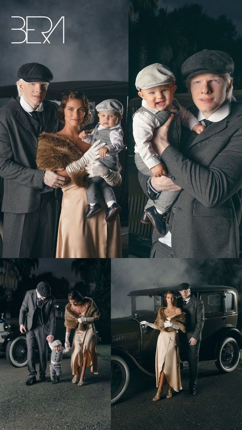 Our family of 3 photoshoot is based on the Peaky Blinders and the atmosphere of a 1920's English family portrait. It will be a great addition to your family portraits collection. You can request different movie characters, favorite pop singers or musicians Peaky Blinders Family Costume, Vintage Outfit Photoshoot, 1920s Family Photoshoot, Vintage Style Family Photoshoot, Peaky Blinders Photoshoot Ideas, Family Vintage Photoshoot, Vintage Family Photoshoot Ideas, Vintage Inspired Family Photos, Peaky Blinders Family