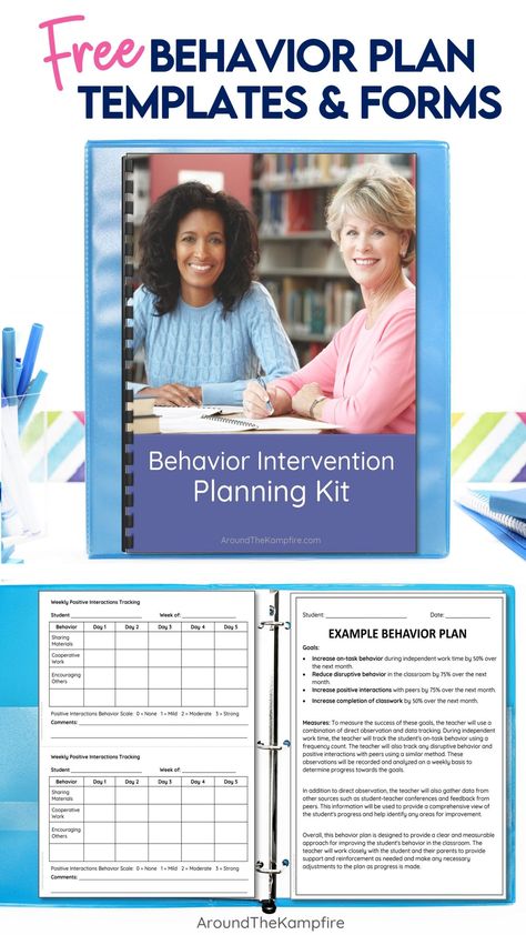 Do you need help understanding how to write and implement behavior interventions in your classroom? This post outlines what a behavior intervention plan in education is and gives simple BIP implementation tips for teachers plus free behavior plan templates, an example plan, and documentation forms. Behavior Intervention Plan Template Free, Behavior Plans For Students, Behavior Improvement Plan, Defiant Behavior Interventions, Behavior Documentation, Behavior Interventionist, Defiant Behavior, Behavior Management Plan, Social Skills Training