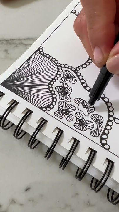 Share with a friend who loves to doodle! 💖🥰 #zendoodleart #zentangledoodle Diy Zentangle Tutorials, Zentangle Ideas Easy, Zendoodle Art Simple, Tangle Art Step By Step, Pen Art Doodle, Doodle Techniques, Doodle Zen, Zendoodle Art, Doodling Tutorial