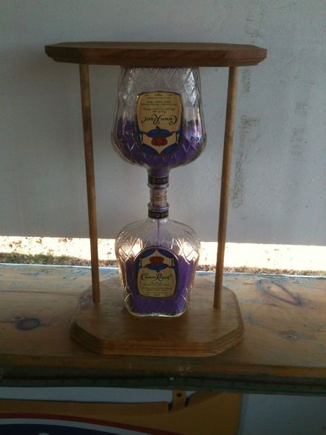 Diy Crown Bottle Ideas, Crown Royal Crafts Diy, Diy Crown Royal Bottle Projects, Crown Bottle Crafts Diy, Crown Royal Bottle Crafts, Diy Liquor Bottle Crafts, Crown Royal Bottle Crafts Diy, Crown Royal Diy, Patron Bottle Crafts