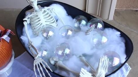 Fake Bubbles For Props, Skeleton Bathtub Decoration, Skeleton Bubble Bath Diy, Skeleton Bubble Bath, Skeleton In Bathtub With Bubbles, Skeleton In Bathtub, Skeleton Cauldron Bath, Skeleton Bathtub, Skelton In Bubble Bath