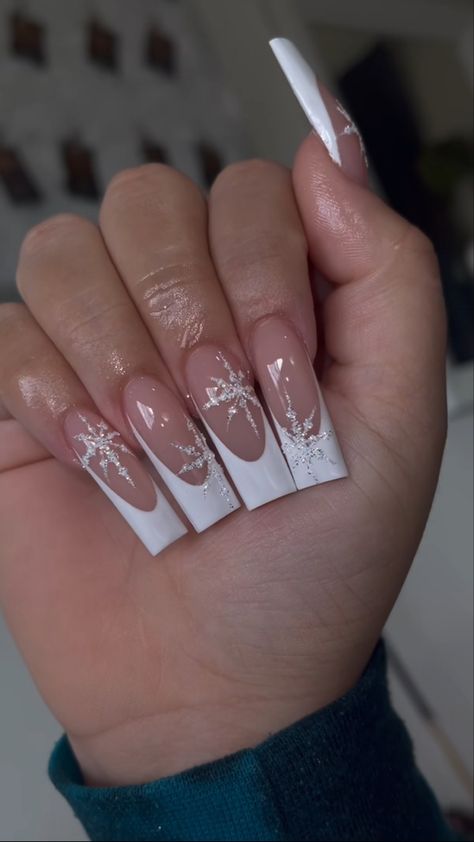 Nail Color 2023, Winter Acrylics, Color For 2023, Christmas Winter Nails, Spring Nail Color, 2023 Nails, Winter Nails Acrylic, Girly Acrylic Nails, French Tip Acrylic Nails