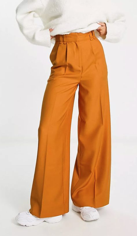 The Best Trousers For Thick Thighs | Essence High Waist Wide Leg Trousers, Tulle Maxi Dress, Stop Scrolling, High Waisted Wide Leg Pants, Style Finder, Winter Party Dress, Colored Pants, Work Wear Women, Pantalon Large