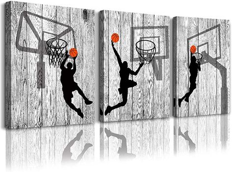 Amazon.com: Black and white Canvas Wall Art for living room bathroom and bedroom kitchen wall decor artwork Canvas Prints play basketball sport painting 12" x 16"3 Piece Modern framed office Home decorations: Posters & Prints Basketball Room, Sports Painting, Kitchen Artwork, Play Basketball, Artwork Canvas, Interior Wall Decor, Wall Art For Living Room, Forest Wall Art, Art For Living Room