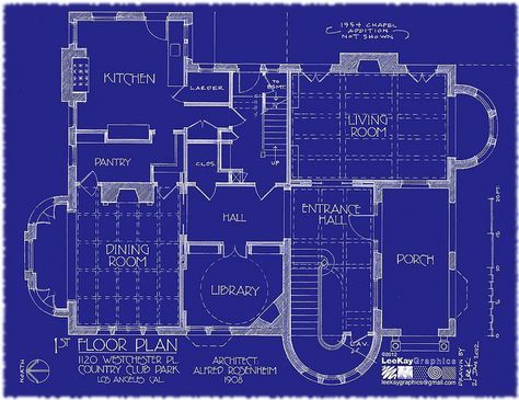 1120 Westchester Pl - 1st Floor Plan | Flickr - Photo Sharing! Rosenheim Mansion, Vintage Blueprints, Blox Burg, Farmhouse Floor Plans, Mansion Floor Plan, Houses Plans, Vintage House Plans, Architectural Floor Plans, Diana Vreeland