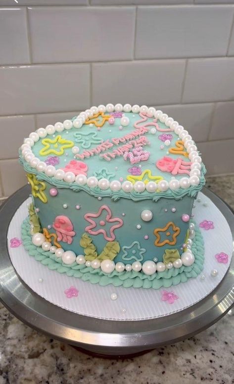 Spongebob Birthday Cake, 25th Birthday Cakes, Spongebob Cake, Spongebob Birthday Party, 25th Birthday Parties, Spongebob Party, Spongebob Birthday, Funny Birthday Cakes, Cute Baking