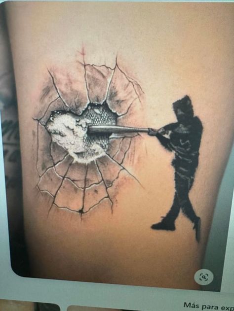 Skin Cracking Tattoo, Nihilistic Tattoos, Unstable Tattoo, Birds Tattoo Men, Shattered Tattoo, Over Thinker Tattoo, Shadow Tattoo Ideas, Tattoo Cover Ups, Real Tattoos