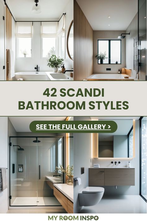 Explore our collection of 42 stunning Scandi bathroom styles that highlight minimalist designs and cozy touches. This pin features appealing images portraying various styles, perfect for anyone updating their bathroom. Japanese Scandinavian Interior Bathroom, Nordic Bathroom Decor, Bathrooms Scandinavian Style, Scandinavian Ensuite, Icelandic Bathroom, Scandinavian Powder Room Ideas, Scandi Powder Room, Norwegian Bathroom, Wooden Bathroom Interior