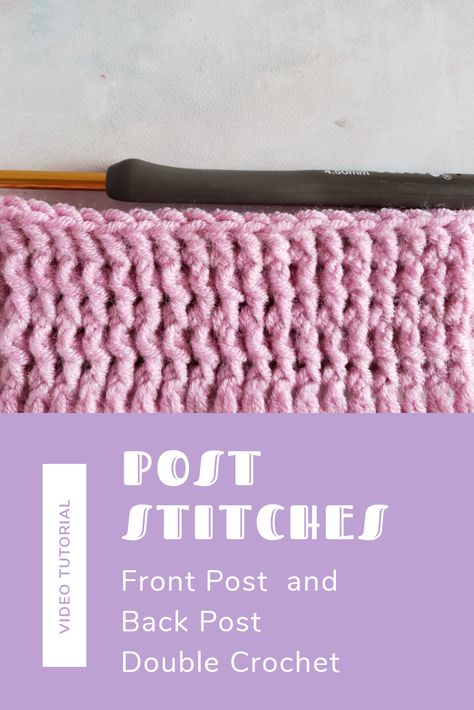 Crochet Blanket Border, Back Post Double Crochet, Front Post Double Crochet, Crochet Tutorials, Double Crochet Stitch, Crochet Blankets, Community Board, Crochet Designs, Double Crochet