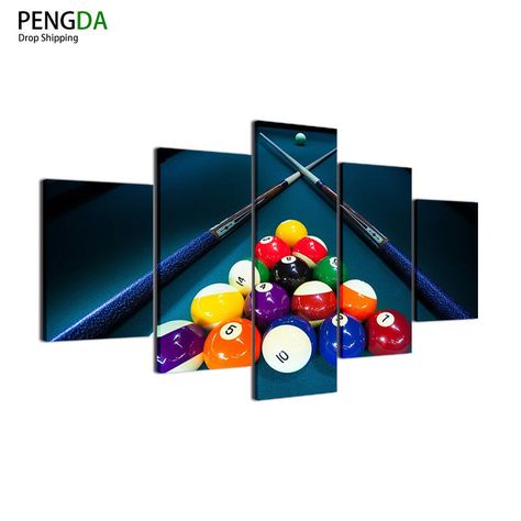 5Panel Billiards Sport Poster Canvas Painting Wall Art Home Decor Frame/Unframe | Home & Garden, Home Décor, Posters & Prints | eBay! Bar Sala, Pool Room, Bar Art, Wall Art Canvas Painting, Sport Poster, Blue House, Billiard Balls, Wall Art Pictures, Painting Wall