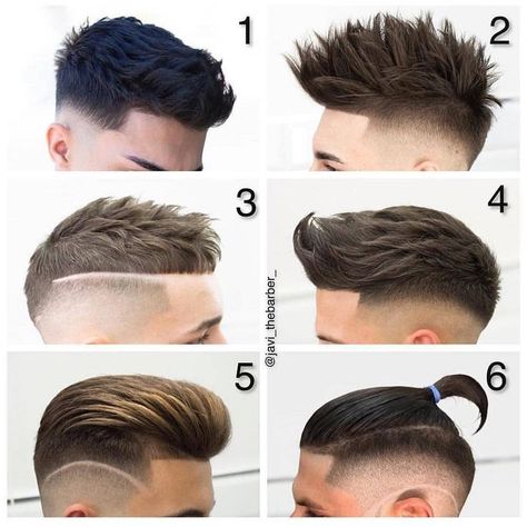 En este caso te traemos 6 opciones diferentes: mid face con abundancia superior, para un corte desenfadado. Mid face terminadas en puntas, se requiere un largo considerable y es versátil para experimentar. High fade con flequillo y línea razor lateral. High fade con drop trasero y tupé con puntas. Mid fade con reflejos superiores hacia atrás o high fade con cola y diseño rasurado en el degradado. Gents Hair Style, Cool Mens Haircuts, Mens Hairstyles Thick Hair, Faded Hair, Cool Hairstyles For Men, Men Haircut Styles, Haircuts For Curly Hair, Mens Haircuts Fade, Men Haircut