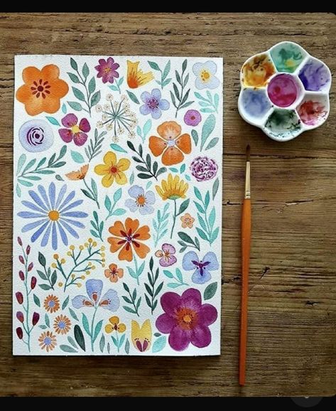 Simple Watercolor Ideas, Art Watercolour, Gouache Art, Soyut Sanat Tabloları, Watercolor Ideas, Watercolor Flower Art, Good Week, Small Canvas Art, Watercolor Art Lessons